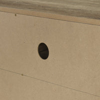 TV Cabinet 3 Storage Drawers with Shelf Natural Wood like MDF Entertainment Unit in Oak Colour Furniture Kings Warehouse 