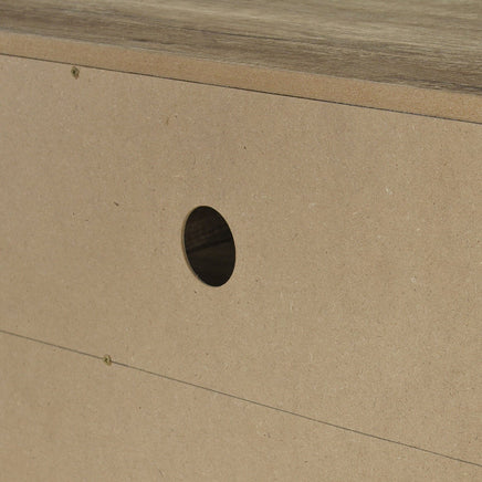 TV Cabinet 3 Storage Drawers with Shelf Natural Wood like MDF Entertainment Unit in Oak Colour Furniture Kings Warehouse 