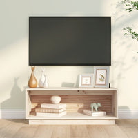 TV Cabinet 90x35x35 cm Solid Wood Pine Kings Warehouse 