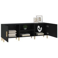 TV Cabinet Black 150x30x50 cm Engineered Wood Kings Warehouse 
