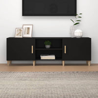 TV Cabinet Black 150x30x50 cm Engineered Wood Kings Warehouse 