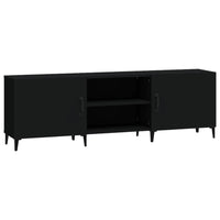TV Cabinet Black 150x30x50 cm Engineered Wood living room Kings Warehouse 