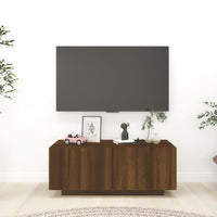 TV Cabinet Brown Oak 100x35x40 cm Engineered Wood living room Kings Warehouse 