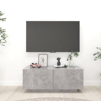 TV Cabinet Concrete Grey 100x35x40 cm Engineered Wood Kings Warehouse 
