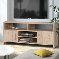 TV Cabinet Entertainment Unit 140cm Oak Ken Furniture Kings Warehouse 