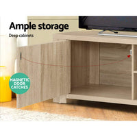 TV Cabinet Entertainment Unit 160cm Oak Maxi Furniture Kings Warehouse 