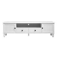 TV Cabinet Entertainment Unit 160cm White Kubi Furniture Kings Warehouse 