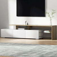 TV Cabinet Entertainment Unit 180cm Wood White James Furniture Kings Warehouse 