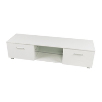 TV Cabinet Entertainment Unit Stand High Gloss Storage Shelf 140cm White Furniture Kings Warehouse 