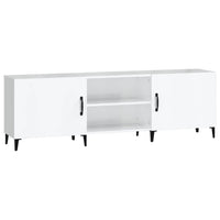 TV Cabinet High Gloss White 150x30x50 cm Engineered Wood living room Kings Warehouse 