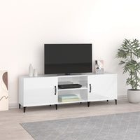 TV Cabinet High Gloss White 150x30x50 cm Engineered Wood