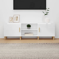 TV Cabinet High Gloss White 150x30x50 cm Engineered Wood