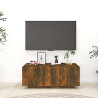 TV Cabinet Smoked Oak 100x35x40 cm Engineered Wood
