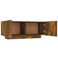 TV Cabinet Smoked Oak 100x35x40 cm Engineered Wood living room Kings Warehouse 