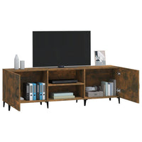 TV Cabinet Smoked Oak 150x30x50 cm Engineered Wood living room Kings Warehouse 