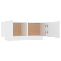 TV Cabinet White 100x35x40 cm Engineered Wood Kings Warehouse 