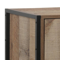 TV Cabinet with 2 Storage Drawers Cabinet Natural Wood Like Particle board Entertainment Unit in Oak colour Furniture Kings Warehouse 