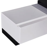 TV Cabinet with 2 Storage Drawers With High Glossy Assembled Entertainment Unit in Black & White colour Kings Warehouse 