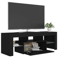TV Cabinet with LED Lights Black 120x35x40 cm Kings Warehouse 