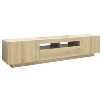 TV Cabinet with LED Lights Sonoma Oak 180x35x40 cm Kings Warehouse 