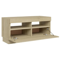 TV Cabinet with LED Lights Sonoma Oak 80x35x40 cm Kings Warehouse 