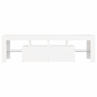 TV Cabinet with LED Lights White 140x36.5x40 cm Kings Warehouse 