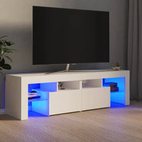 TV Cabinet with LED Lights White 140x36.5x40 cm Kings Warehouse 