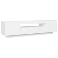 TV Cabinet with LED Lights White 160x35x40 cm Kings Warehouse 