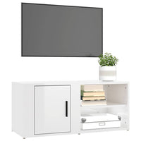 TV Cabinets 2 pcs High Gloss White 80x31.5x36 cm Engineered Wood Kings Warehouse 