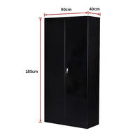 Two-Door Shelf Office Gym Filing Storage Locker Cabinet Safe Furniture Kings Warehouse 