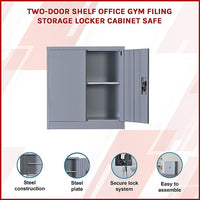 Two-Door Shelf Office Gym Filing Storage Locker Cabinet Safe Furniture Kings Warehouse 