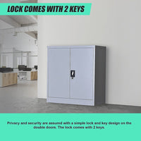 Two-Door Shelf Office Gym Filing Storage Locker Cabinet Safe Furniture Kings Warehouse 