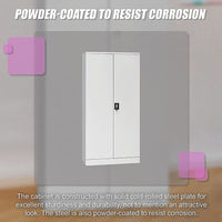 Two-Door Shelf Office Gym Filing Storage Locker Cabinet Safe Furniture Kings Warehouse 