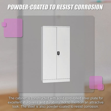 Two-Door Shelf Office Gym Filing Storage Locker Cabinet Safe Furniture Kings Warehouse 