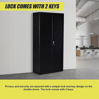 Two-Door Shelf Office Gym Filing Storage Locker Cabinet Safe Furniture Kings Warehouse 