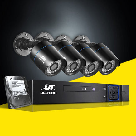 UL-tech CCTV Security System 8CH DVR 8 Cameras 4TB Hard Drive Electronics Kings Warehouse 