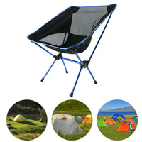 Ultralight Aluminum Alloy Folding Camping Camp Chair Outdoor Hiking Black Outdoor Kings Warehouse 