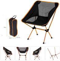 Ultralight Aluminum Alloy Folding Camping Camp Chair Outdoor Hiking Orange Outdoor Kings Warehouse 