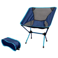 Ultralight Aluminum Alloy Folding Camping Camp Chair Outdoor Hiking Patio Backpacking Blue Outdoor Kings Warehouse 