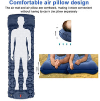 Ultralight Inflatable Camping Sleeping Pad with Pillow for Travelling and Hiking Kings Warehouse 