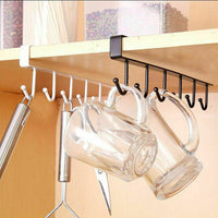 Under Cabinet Hanger 6 Hooks Black Furniture Kings Warehouse 