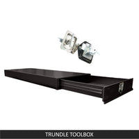 Under Tray Body Tool Box Trundle Drawer 1500 Long UTE Truck ToolBox Black Kings Warehouse 