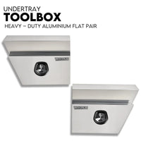 Under Tray Tool Box Underbody Pair Set 600mm Aluminium Auto Accessories Kings Warehouse 