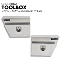Under Tray Tool Box Underbody Pair Set 600mm Aluminium Kings Warehouse 