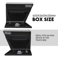 Under Tray Tool Box Underbody Pair Set 600mm Black Aluminium Auto Accessories Kings Warehouse 