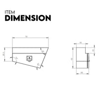 Under Tray Tool Box Underbody Pair Set 750mm Aluminium Auto Accessories Kings Warehouse 