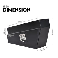 Under Tray Tool Box Underbody Pair Set 750mm Black Steel Auto Accessories Kings Warehouse 