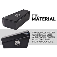 Under Tray Tool Box Underbody Pair Set 750mm Black Steel Auto Accessories Kings Warehouse 