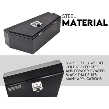 Under Tray Tool Box Underbody Pair Set 750mm Black Steel Auto Accessories Kings Warehouse 