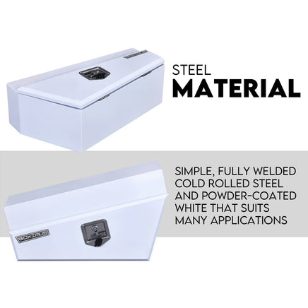 Under Tray Tool Box Underbody Pair Set 750mm White Steel Auto Accessories Kings Warehouse 